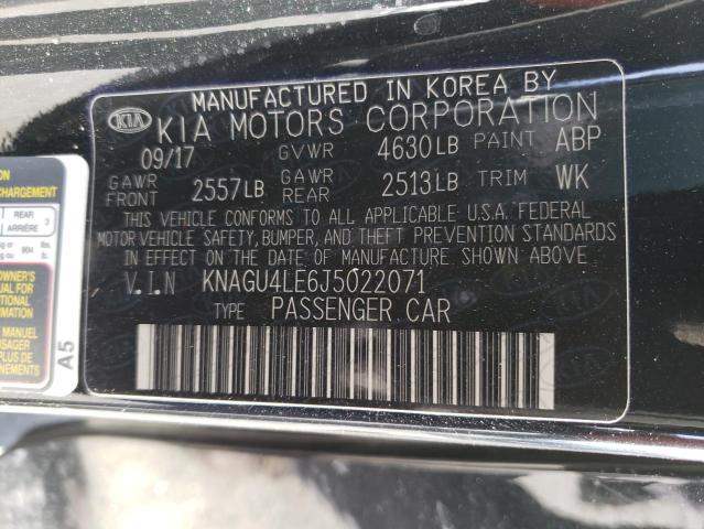 KNAGU4LE6J5022071 KIA OPTIMA HYBRID