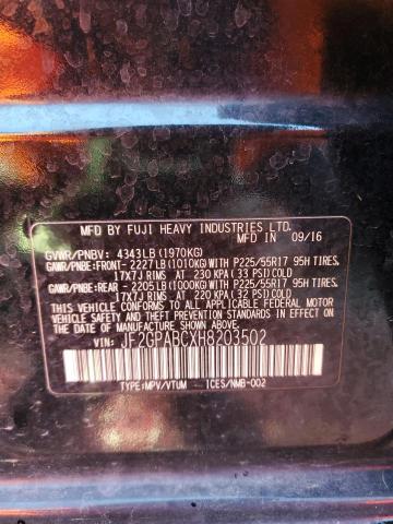 JF2GPABCXH8203502 Subaru Crosstrek Premium