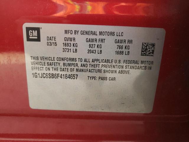 2015 CHEVROLET SONIC LT - 1G1JC6SB6F4184657