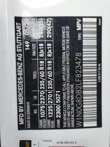 2020 MERCEDES-BENZ GLC W1N0G8DB2LF823478