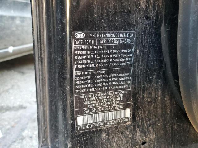 SALSK2D43BA279266 Land Rover Range Rover Sport Lux