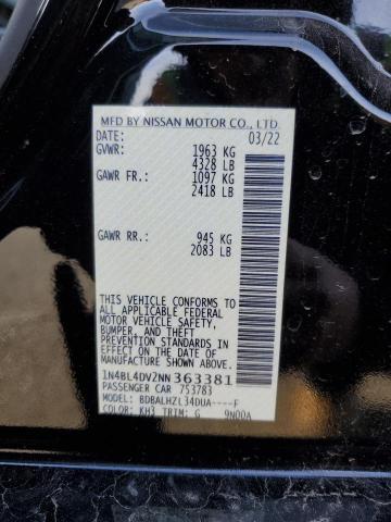 1N4BL4DV2NN363381 Nissan ALTIMA SV