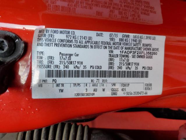 2015 FORD FOCUS SE 1FADP3F2XFL358260