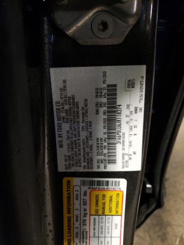 3FA6P0LU6JR118274 Ford Fusion Se Hybrid