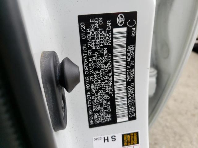 2020 TOYOTA COROLLA HY JTDEBRBE4LJ025737