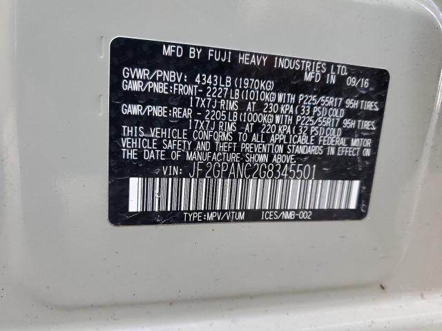 JF2GPANC2G8345501 Subaru Crosstrek Limited