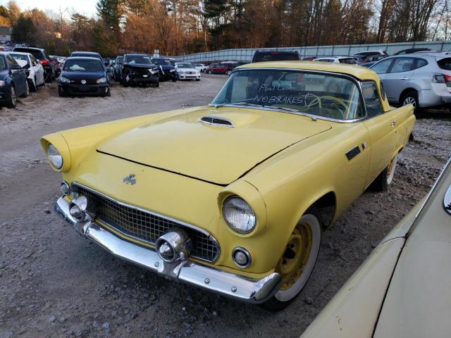 Salvage cars for sale at Mendon, MA auction: 1955 Ford Thunderbird