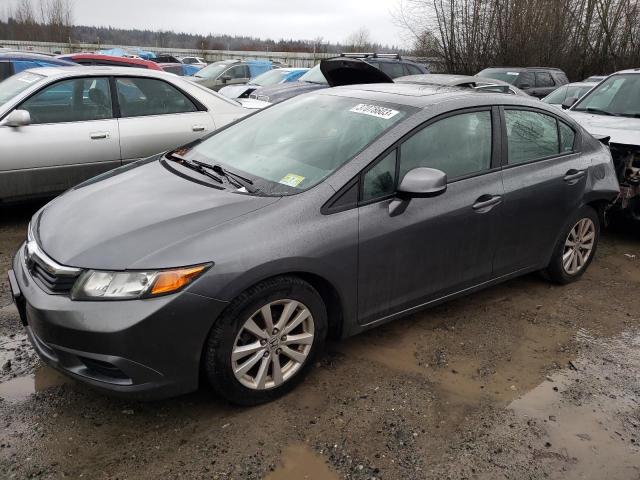 Salvage cars for sale from Copart Arlington, WA: 2012 Honda Civic EX