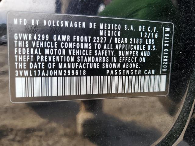 2017 VOLKSWAGEN JETTA SEL - 3VWL17AJ0HM299618