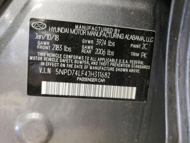 2018 HYUNDAI ELANTRA SE - 5NPD74LF4JH311682