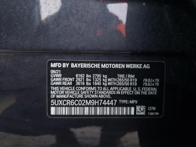 2021 BMW X5 XDRIVE4 5UXCR6C02M9H74447