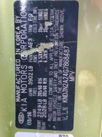 2016 KIA SOUL KNDJN2A24G7868487