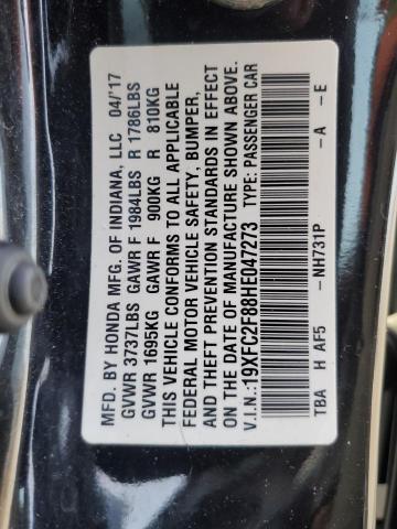 2017 HONDA CIVIC EX 19XFC2F88HE047273