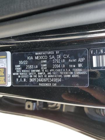 3KPF24AD6PE549894 KIA FORTE LX