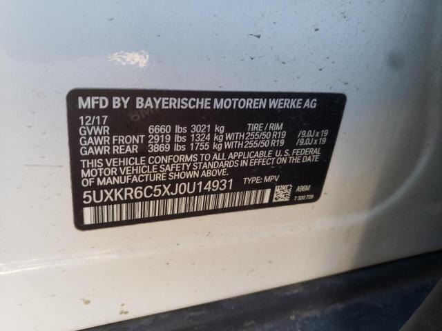 2018 BMW X5 XDRIVE5 - 5UXKR6C5XJ0U14931