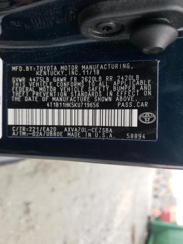 2019 TOYOTA CAMRY L - 4T1B11HK5KU719656