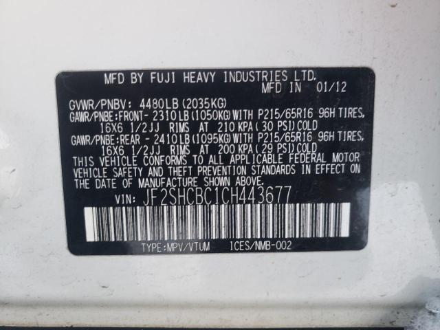 JF2SHCBC1CH443677 Subaru Forester 2.5x