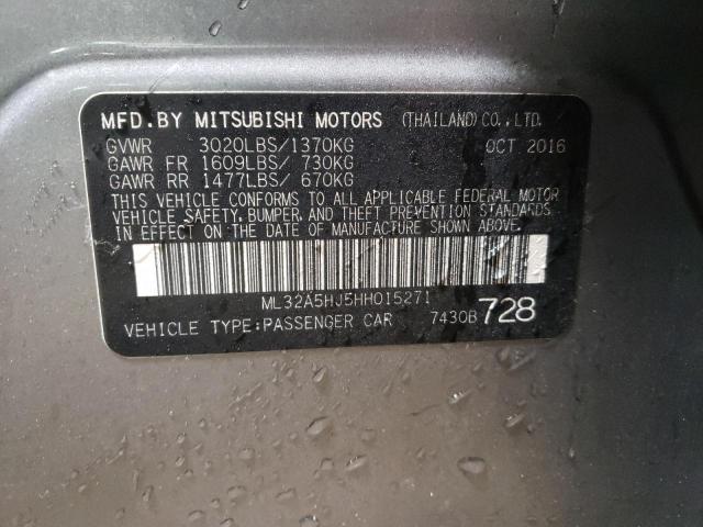 2017 MITSUBISHI MIRAGE GT ML32A5HJ5HH015271