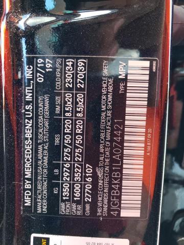 2020 MERCEDES-BENZ GLE 350 4M 4JGFB4KB1LA074421