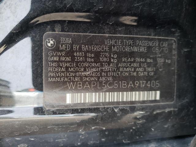 WBAPL5C51BA917405 BMW 335 XI