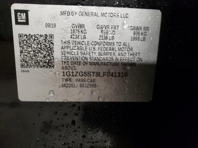 2020 CHEVROLET MALIBU RS 1G1ZG5ST8LF041316
