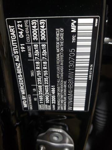 2021 MERCEDES-BENZ GLB 250 4M - W1N4M4HB8MW130705