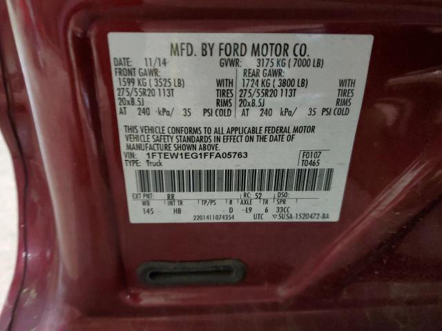 2015 FORD F150 SUPER 1FTEW1EG1FFA05763