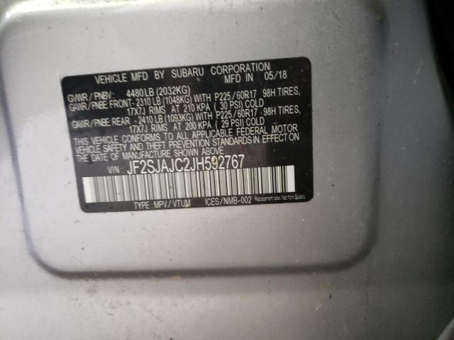 JF2SJAJC2JH592767 Subaru Forester 2.5i Limited