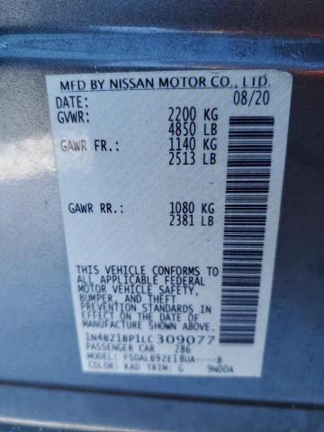 2020 NISSAN LEAF S PLU - 1N4BZ1BP1LC309077