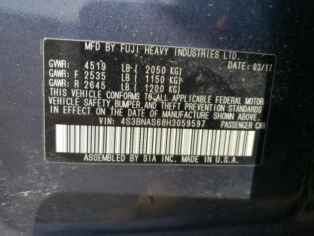 2017 SUBARU LEGACY SPO 4S3BNAS68H3059597