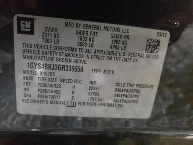 1GYS4BKJ3GR338958 Cadillac Escalade Luxury