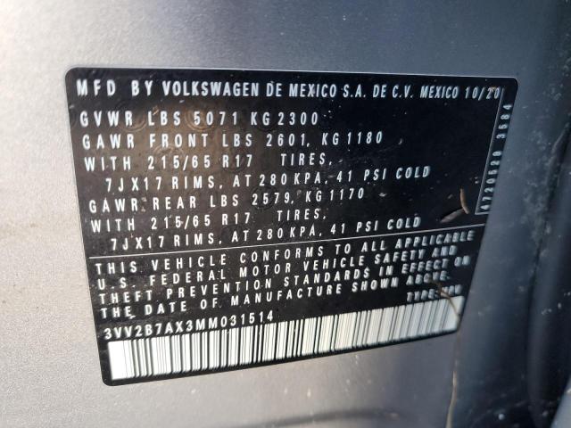 2021 VOLKSWAGEN TIGUAN SE - 3VV2B7AX3MM031514