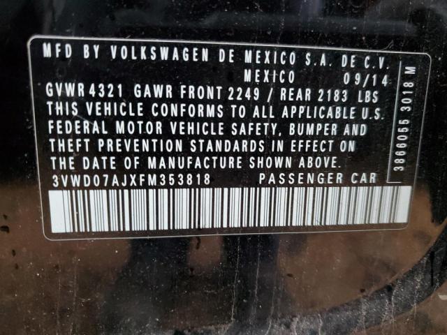 2015 VOLKSWAGEN JETTA SE - 3VWD07AJXFM353818