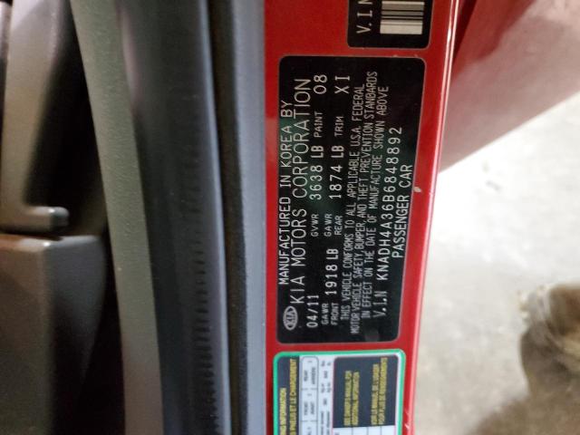 KNADH4A36B6848892 KIA RIO BASE