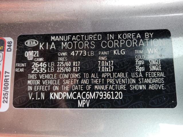 KNDPMCAC6M7936120 KIA Sportage Lx