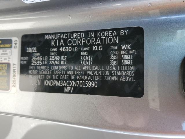 KNDPM3ACXN7015990 KIA Sportage Lx