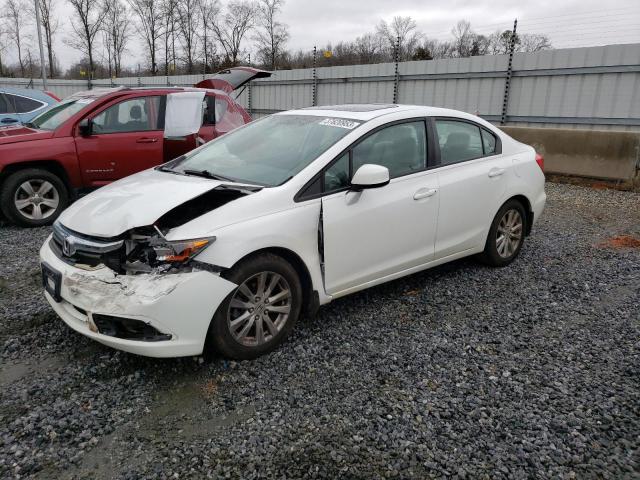 Salvage cars for sale from Copart Spartanburg, SC: 2012 Honda Civic EX