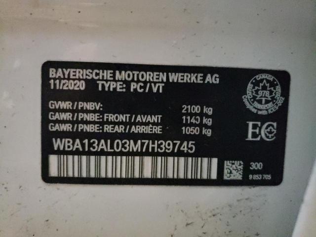 2021 BMW M235XI WBA13AL03M7H39745