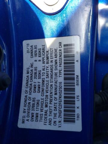 2019 HONDA CIVIC LX - 2HGFC2F67KH525016