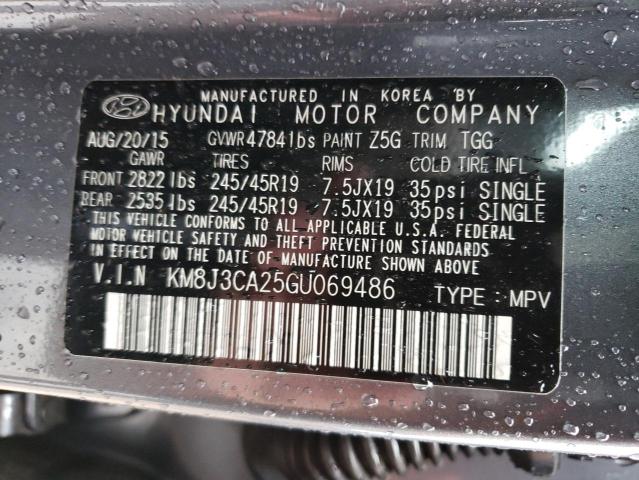 2016 HYUNDAI TUCSON LIM - KM8J3CA25GU069486