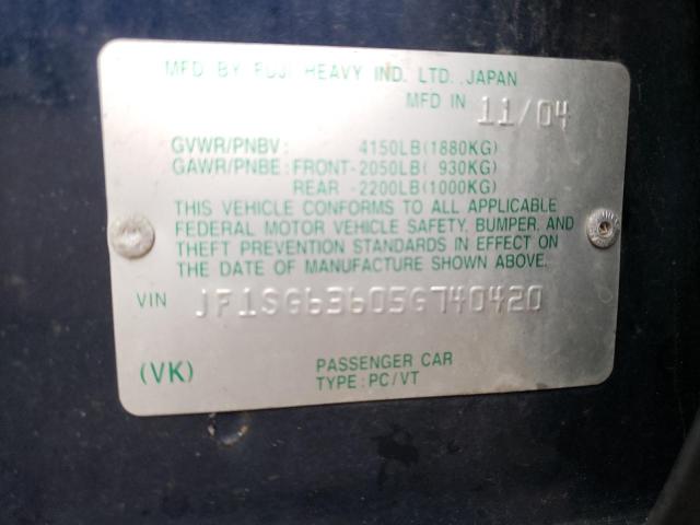 JF1SG63605G740420 Subaru Forester 2.5x
