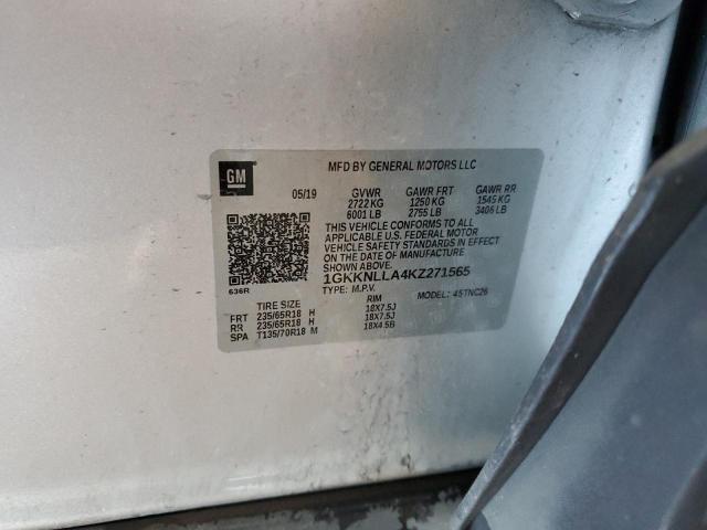 1GKKNLLA4KZ271565 GMC ACADIA SLE