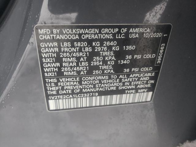 2020 VOLKSWAGEN ATLAS CROS - 1V2TE2CA1LC232719