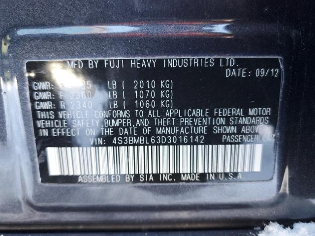 4S3BMBL63D3016142 Subaru Legacy 2.5i Limited