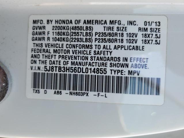 5J8TB3H56DL014855 Acura Rdx Technology