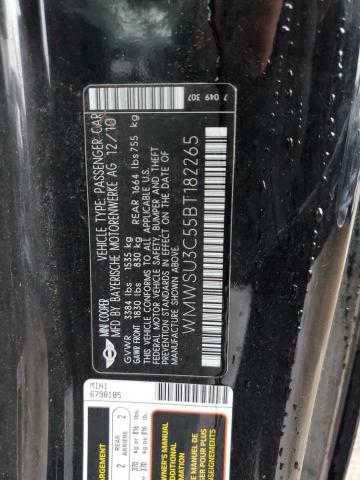 WMWSU3C55BT182265 Mini Cooper