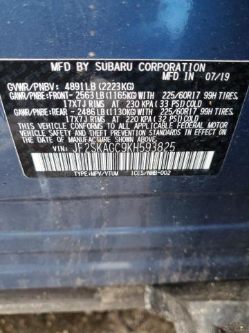 2019 SUBARU FORESTER P - JF2SKAGC9KH593825