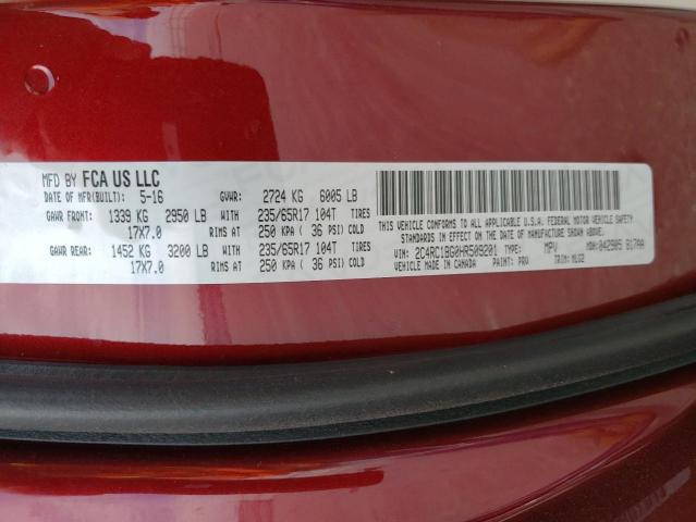 2017 CHRYSLER PACIFICA T - 2C4RC1BG0HR509201