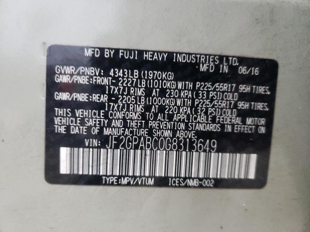 JF2GPABC0G8313649 Subaru Crosstrek Premium