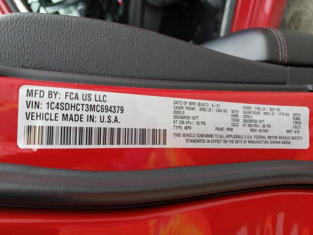 1C4SDHCT3MC694379 Dodge Durango R/t